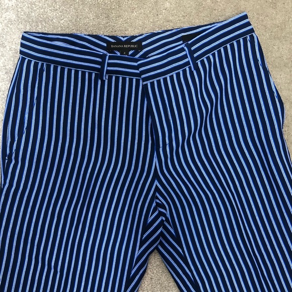 Banana Republic Blue and White Striped Pants - Picture 3 of 6